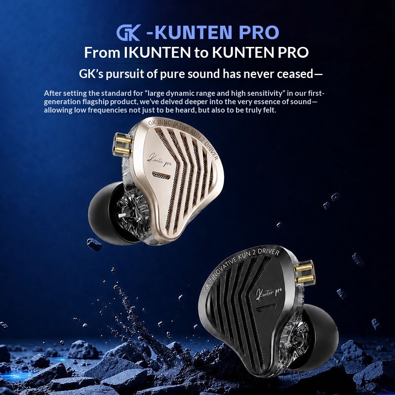 Audiophile Headphone Wired - Auriculares intrauditivos Gk Kunten Pro Hifi