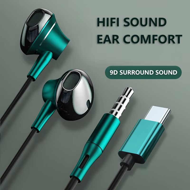 Audiophile Headphone Wired - Auriculares estéreo de graves 9D tipo
