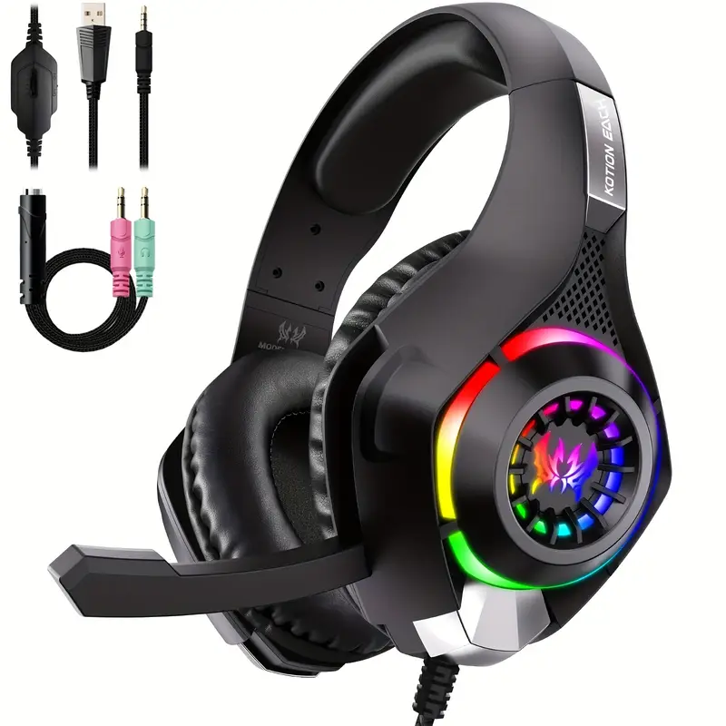 Gaming Headset Rgb - Auriculares para Juegos para PC, PS4,